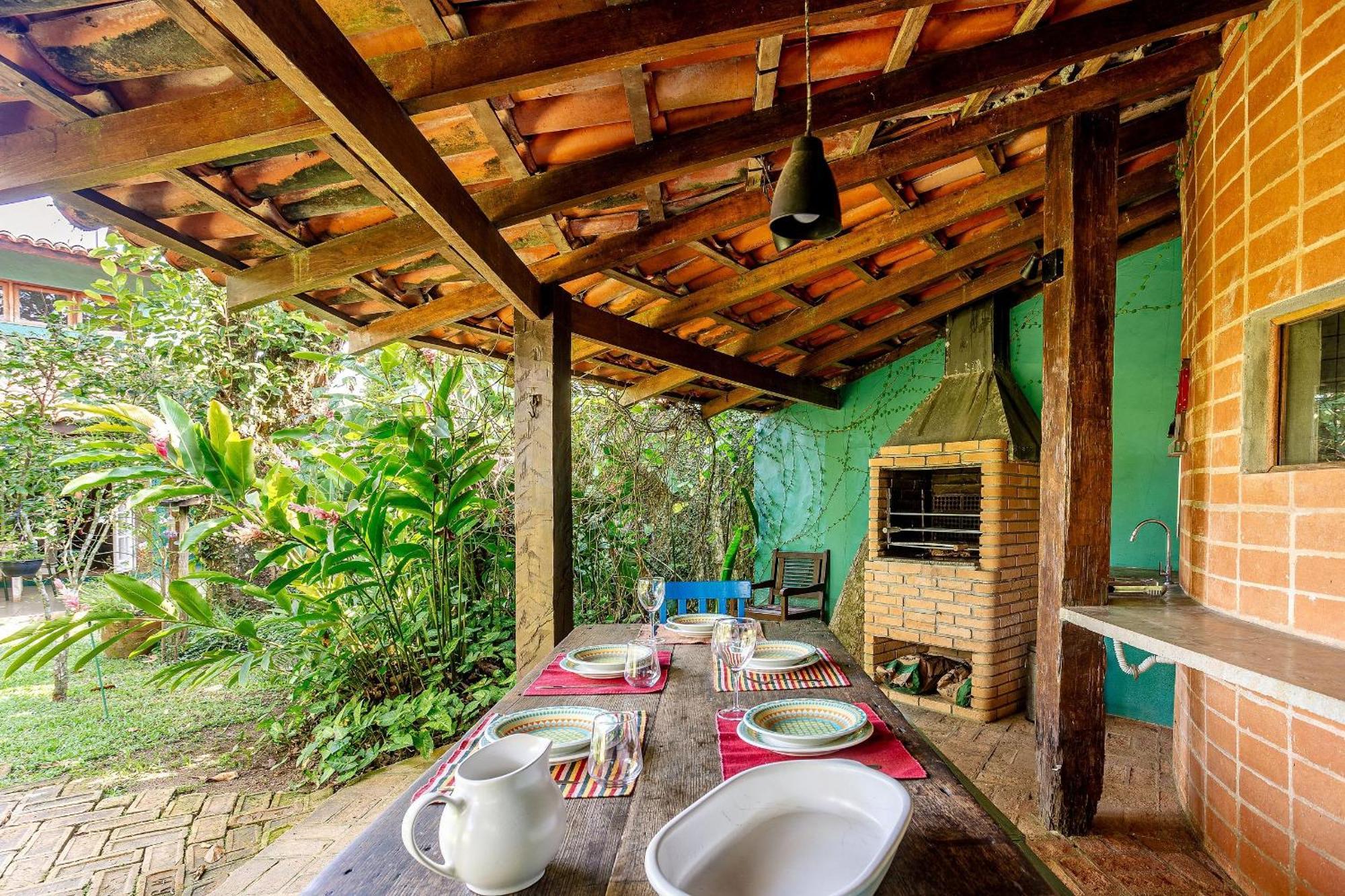 Casa Dos Passaros Na Areia A 20M Da Praia Da Baleia Com 3 Suites E 1 Dorm, Com Ar Condicionado, Wifi, Smart Tv, Cozinha Completa E Churrasqueira Сан-Себастьян Экстерьер фото